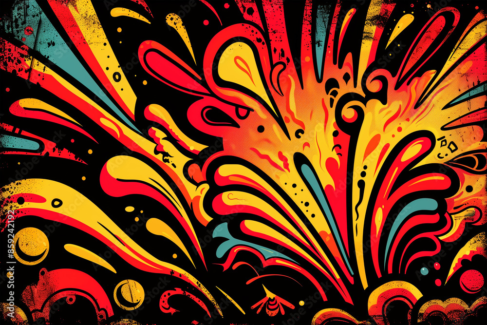 Abstract art illustrations colorful background