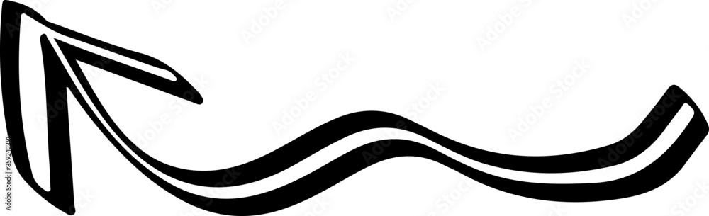 Curve Arrow Vector Silhouette Curve Arrow Vector Silhouette