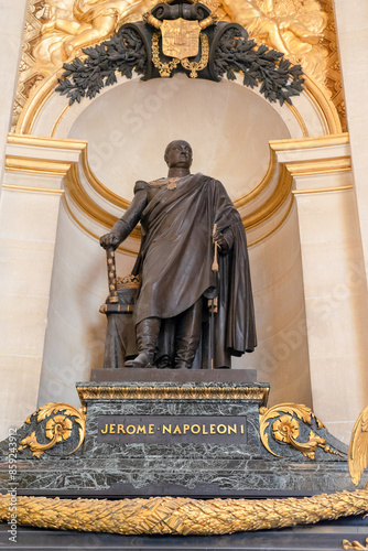 Tomb of Jerome Napoleoni in the galleries of the main building of the invalids in Paris-France photo