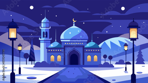 mosque in night