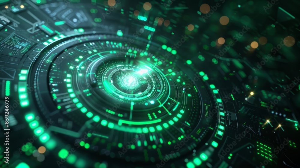 Fototapeta premium Abstract Futuristic Technology Interface