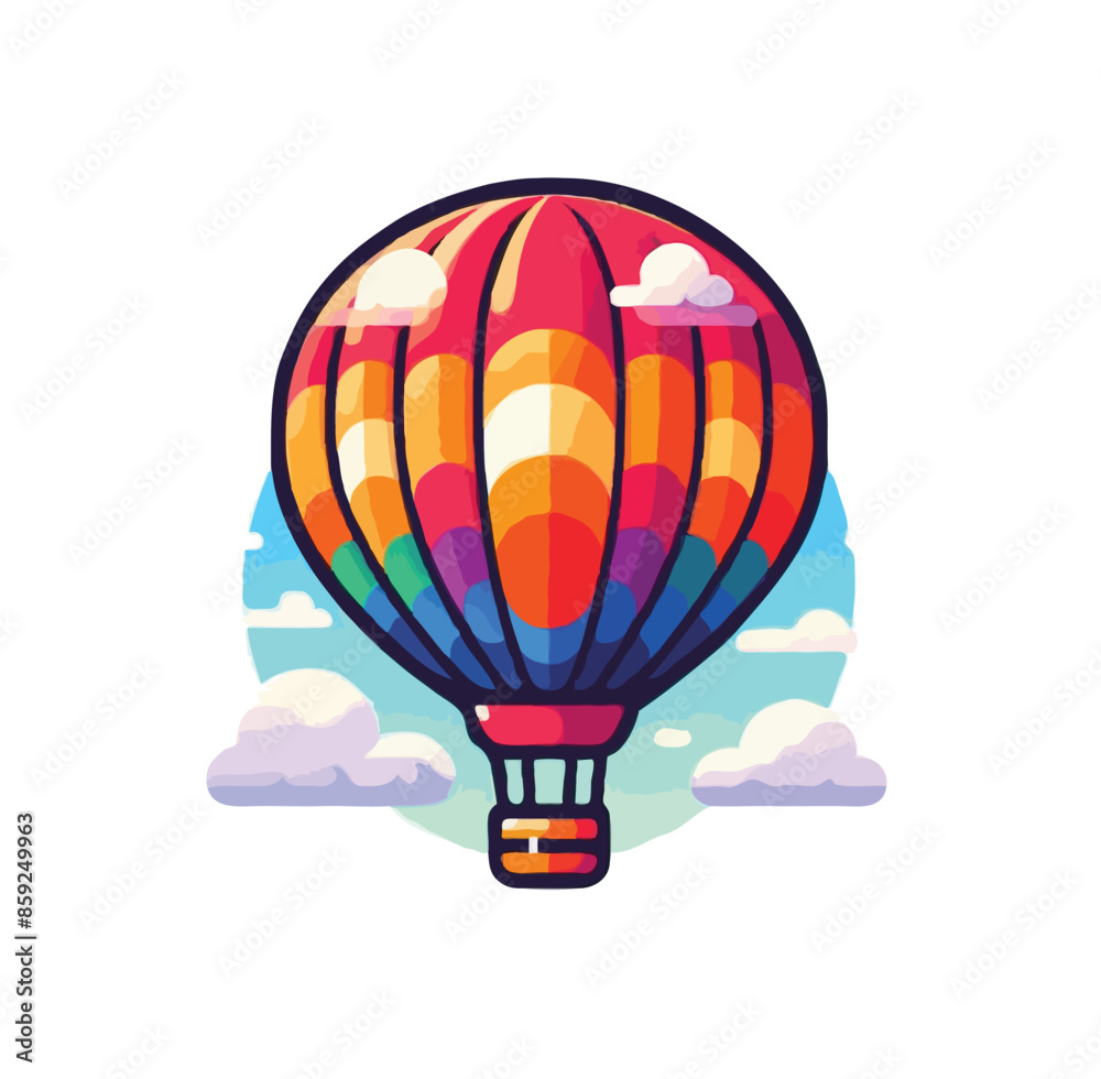Naklejka premium Air ballon vector on white background