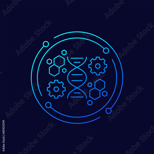 bioengineering icon in linear design