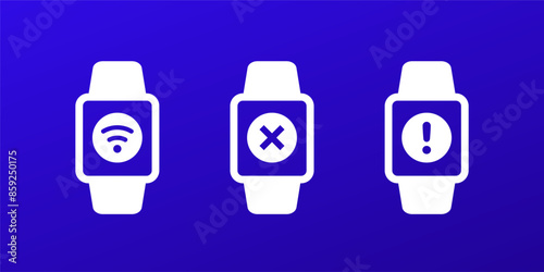 connect or disconnect smart watch icons for apps