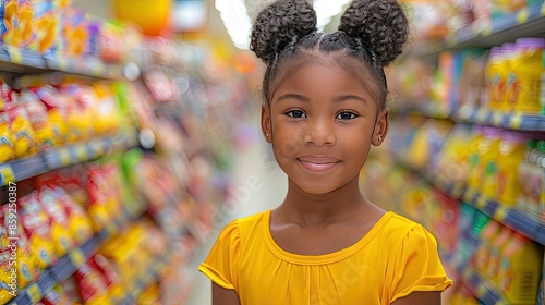 Young african american girl shopping in mall  © Ghulam