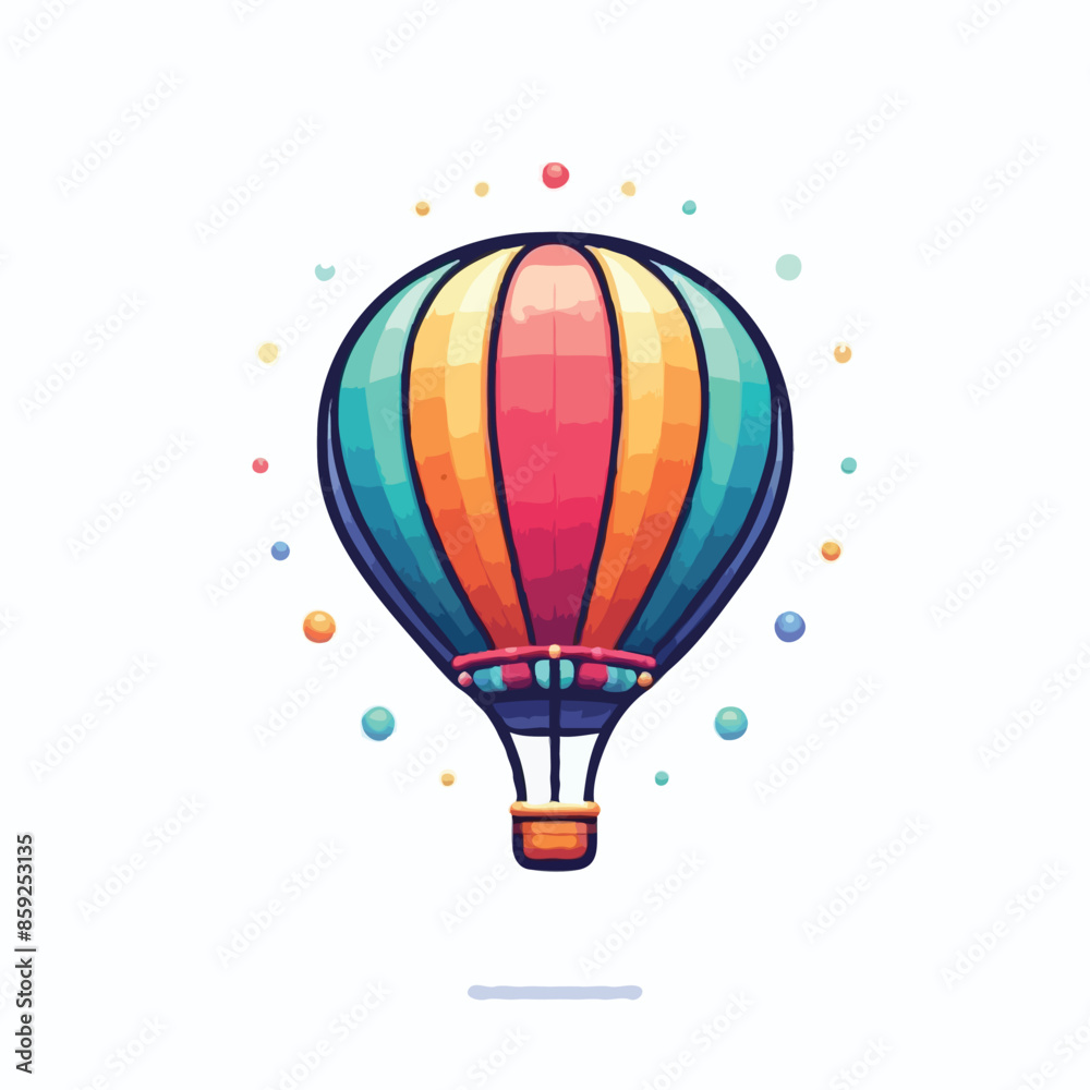 Obraz premium Air ballon vector on white background