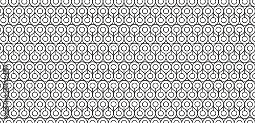 Decorative circle seamless pattern. Abstract- eamless monochrome pattern.png. photo