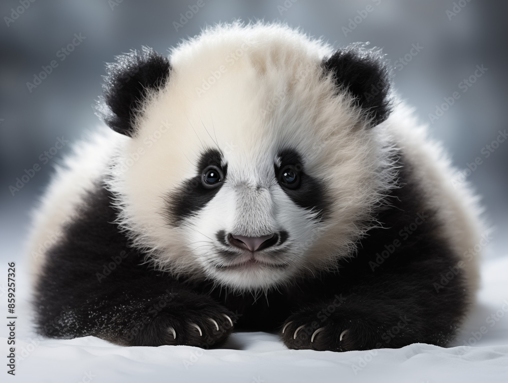 a panda on an isolated background a panda on an isolated background