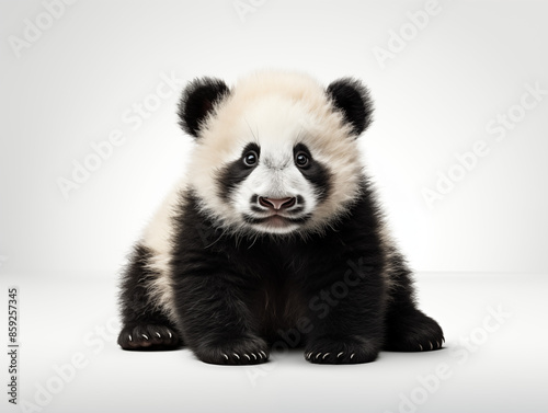a panda on an isolated background