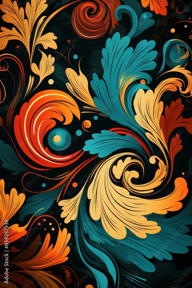 Stylish Patterns Designing Batik Backgrounds