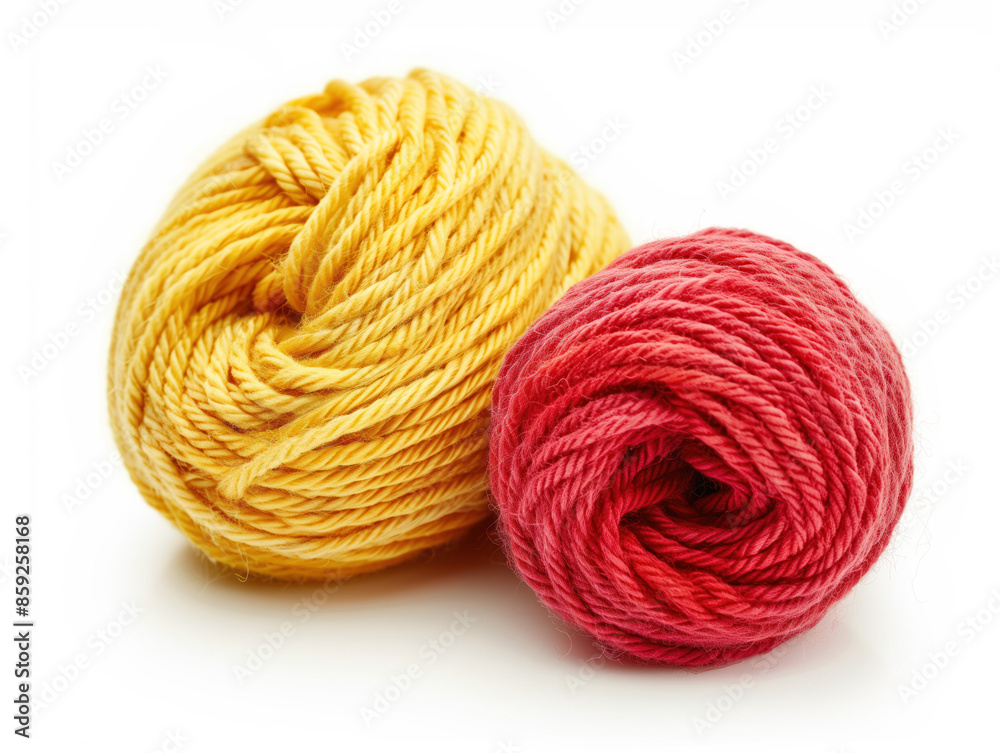 Colorful yarn isolated on white background. Created with Generative AI technology. Colorful yarn isolated on white background. Created with Generative AI technology.