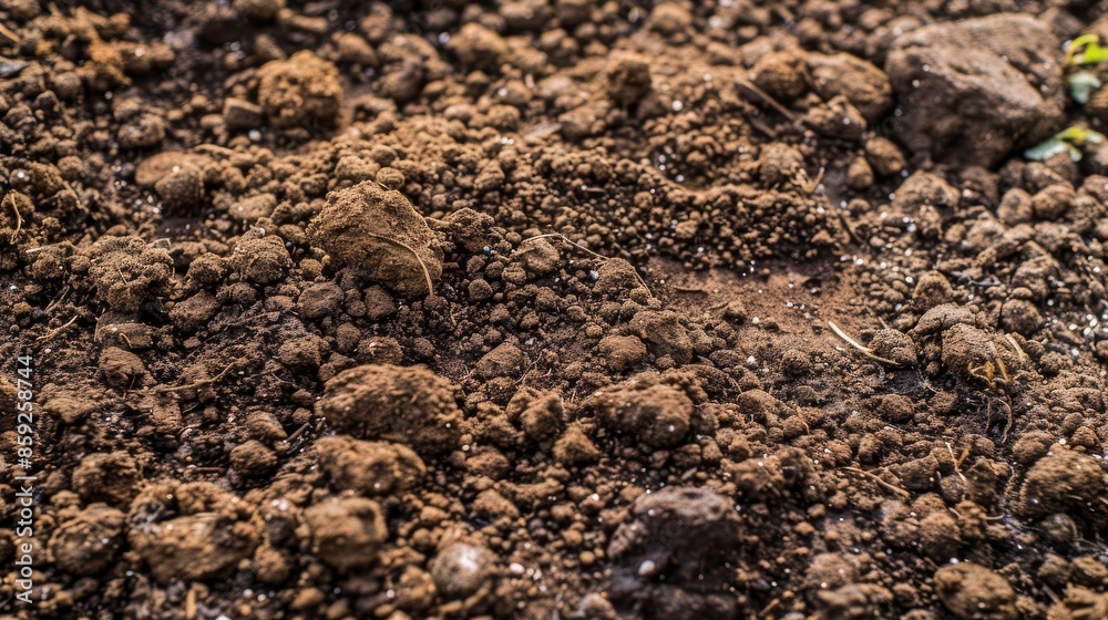 Close Up of Brown Soil in a Garden Close Up of Brown Soil in a Garden