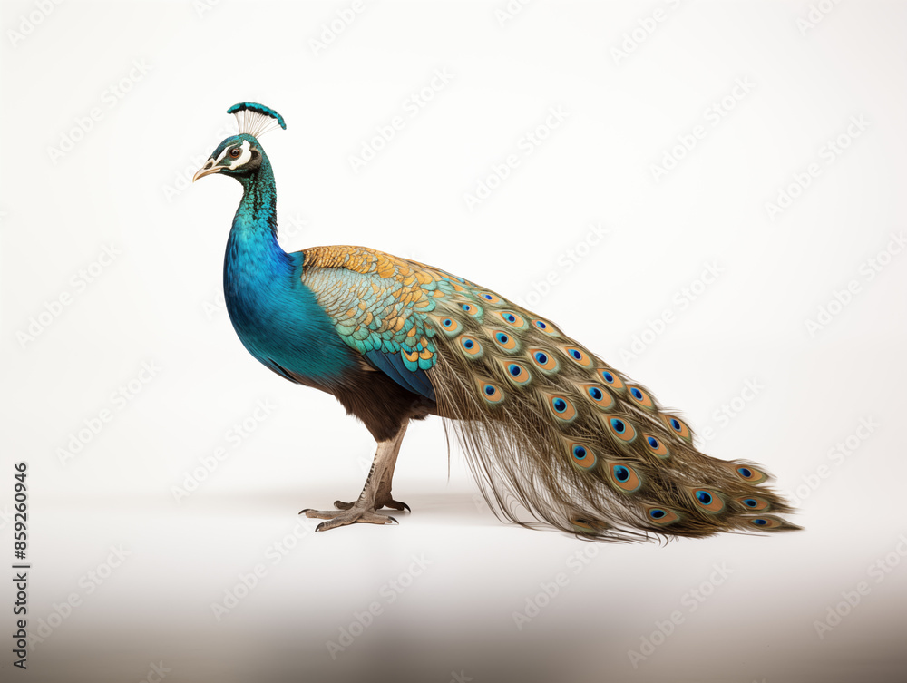 Obraz premium a peacock on an isolated background