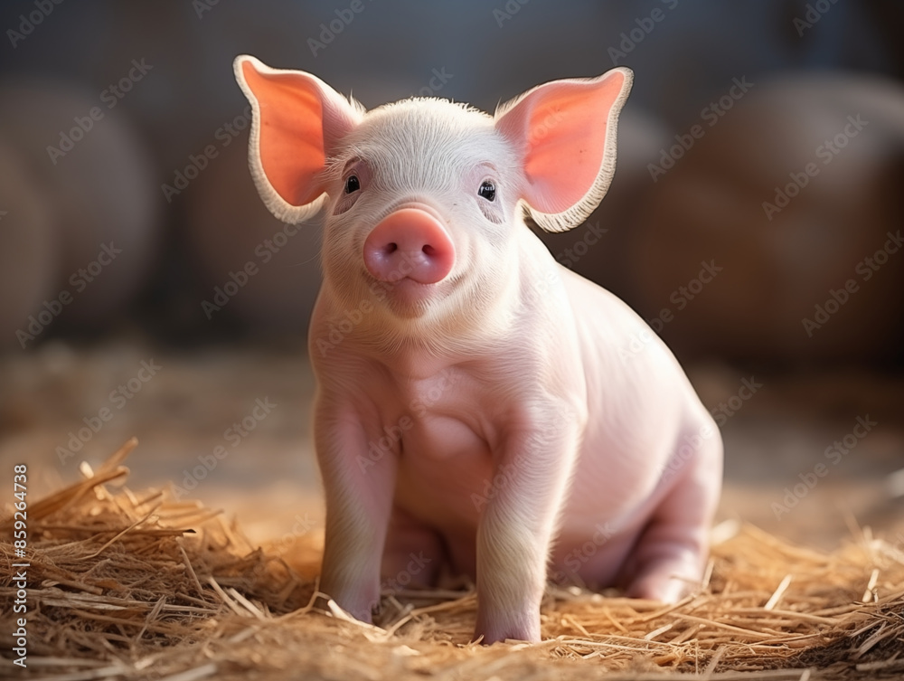 a pig on an isolated background a pig on an isolated background