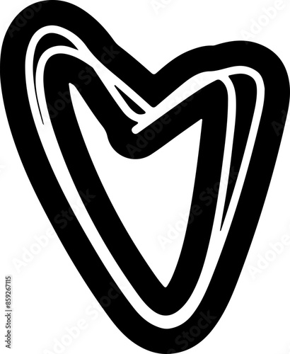 Heart Doodle Vector Silhouette