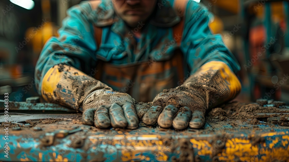 A determined mechanic in a workshop is seen completing a task involving greasy machinery, highlighting the dedicated effort required in mechanical repairs under strenuous conditions. A determined mechanic in a workshop is seen completing a task involving greasy machinery, highlighting the dedicated effort required in mechanical repairs under strenuous conditions.