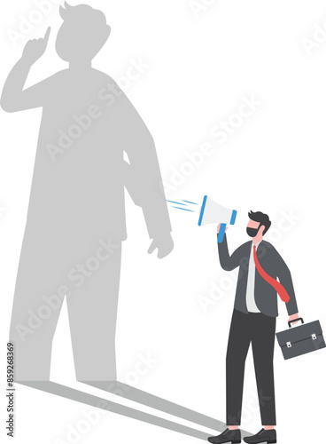 Shut up, the shadow of the speaker who took the loudspeaker turned into a shut up

