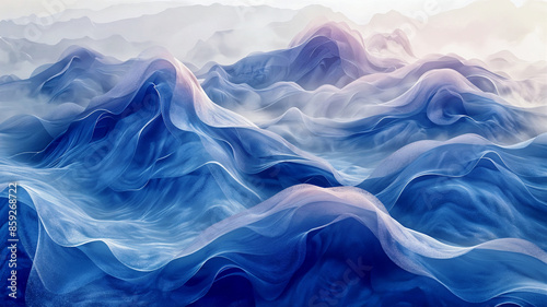 Backdrops that promote mental and emotional well-being through calming, flowing and repetitive designs include serene landscapes and abstract shapes that create a sense of relaxation. Generative AI