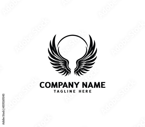 Wings logo vector illustration. Wings logo design. Modern angel wings. Shallotte of angle wings