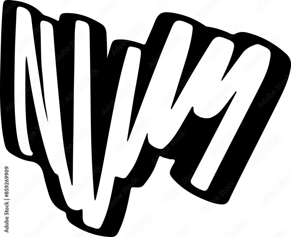 Obraz premium Scribble Vector Silhouette. Graffiti. Marker.