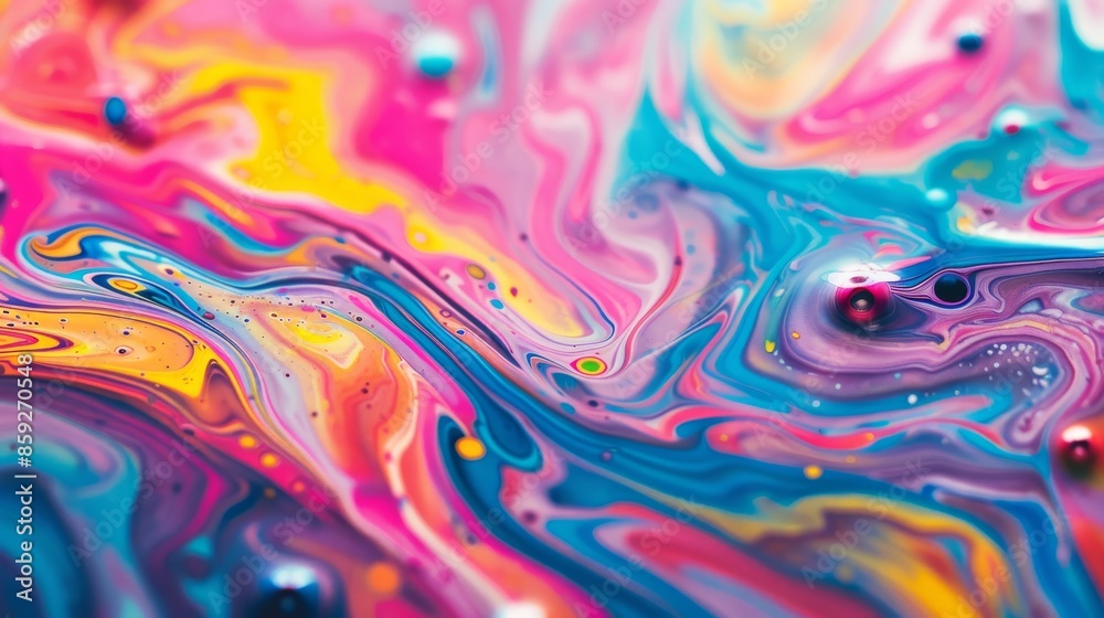 Obraz premium Abstract Swirling Color Painting