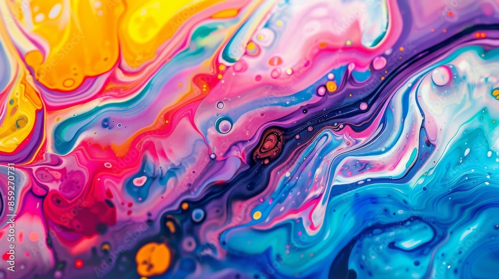 Abstract Swirling Colors in Liquid Art Abstract Swirling Colors in Liquid Art