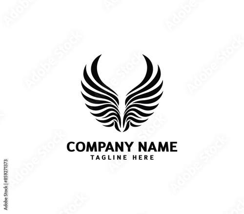 Wings logo vector illustration. Wings logo design. Modern angel wings. Shallotte of angle wings