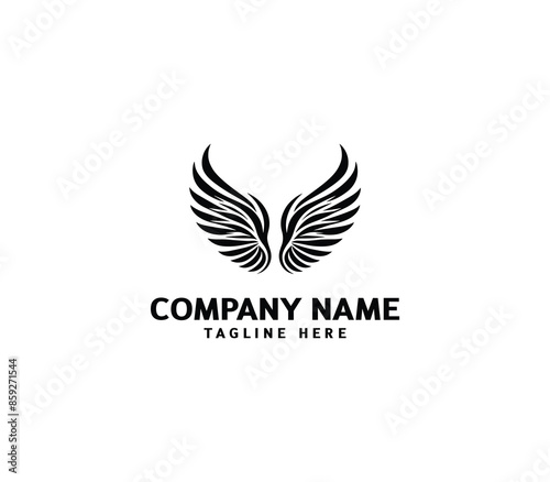 Wings logo vector illustration. Wings logo design. Modern angel wings. Shallotte of angle wings