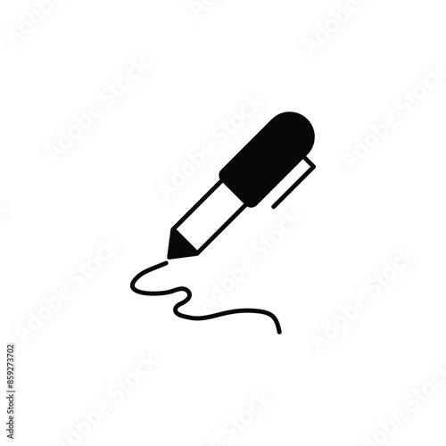 signature recognition icon design with white background stock illustration