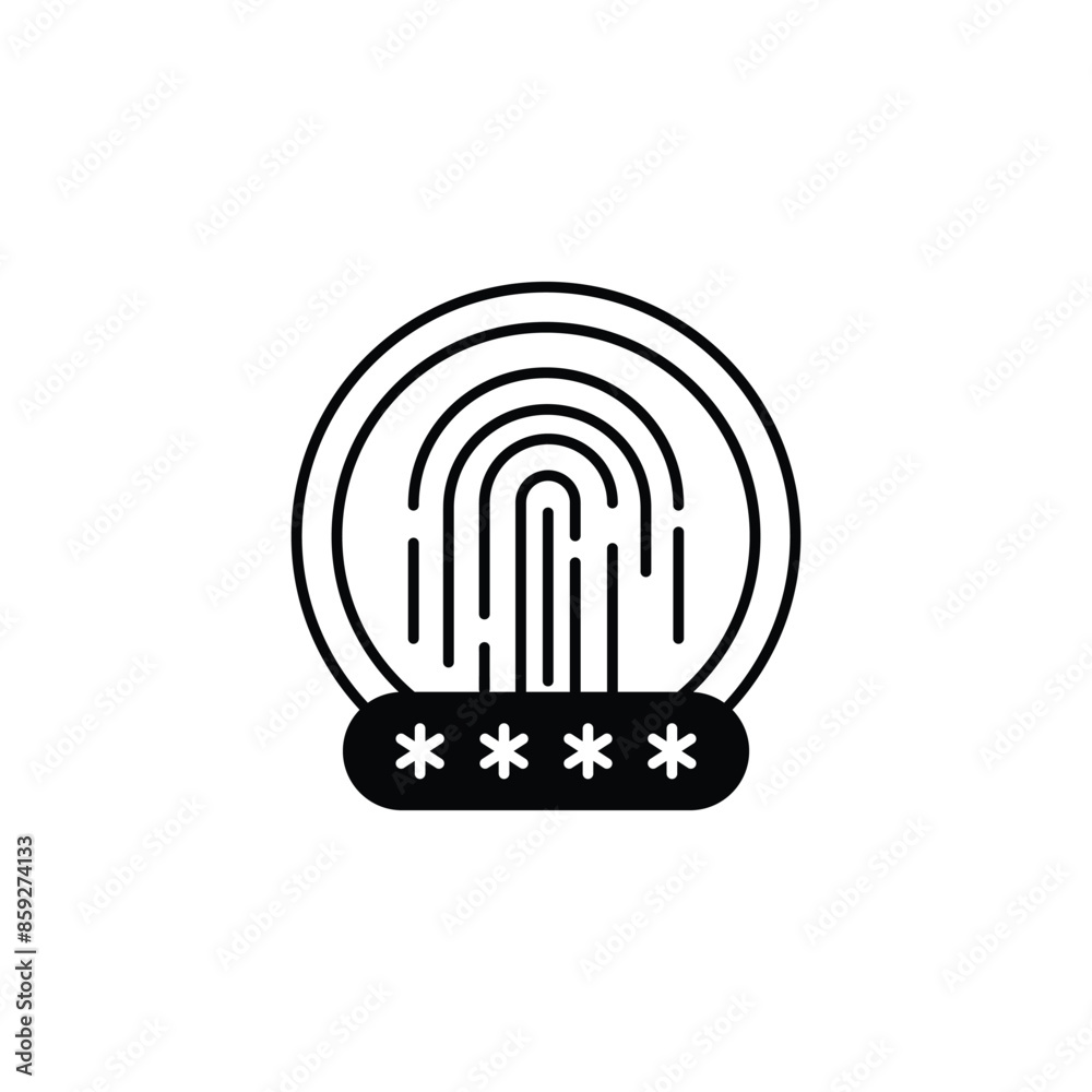Password icon design with white background stock illustration Password icon design with white background stock illustration