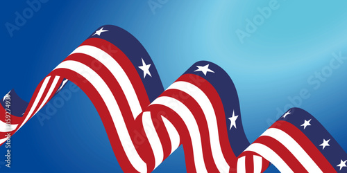 The Fourth of July, independence day with American flag pattern.