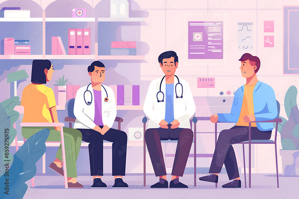 Vector IllustrationDoctors, Nurses, and Teamwork on Tablet for Hospital Management Data Report, Supporting Black Patients, Clinic Results, Research, Healthcare Vector IllustrationDoctors, Nurses, and Teamwork on Tablet for Hospital Management Data Report, Supporting Black Patients, Clinic Results, Research, Healthcare