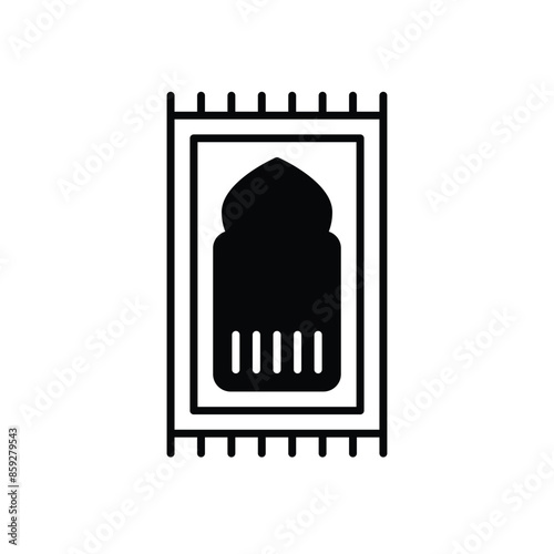 Prayer mat vector icon