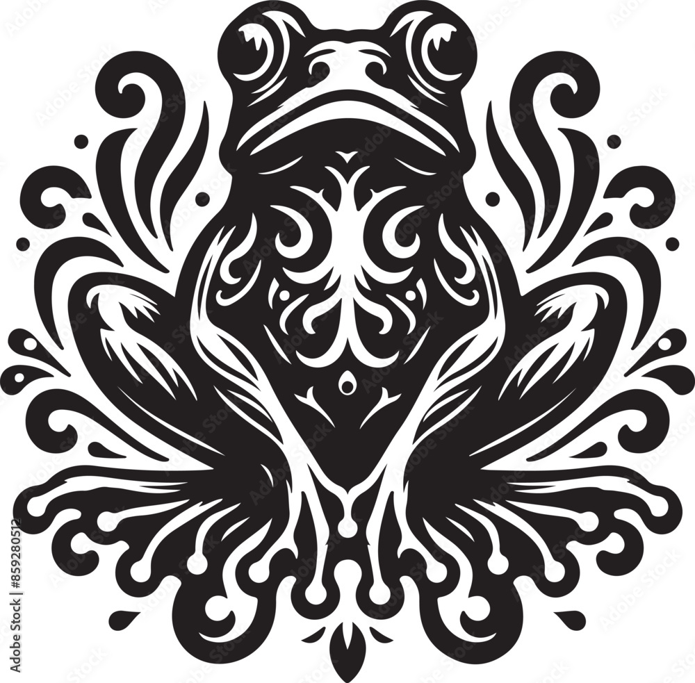 Frog design silhouette vector art work EPS file Generator AI Frog design silhouette vector art work EPS file Generator AI