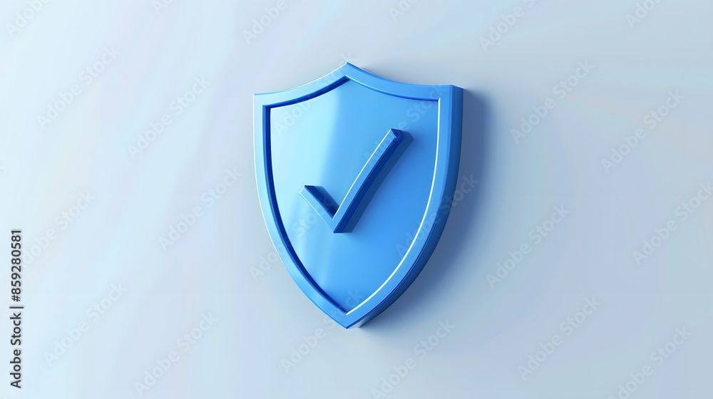 cartoon 3d Icon safety shield check mark perspective . Blue symbol security safety icon. Checkmark in minimalistic style. 3d vector illustration. white background cartoon 3d Icon safety shield check mark perspective . Blue symbol security safety icon. Checkmark in minimalistic style. 3d vector illustration. white background