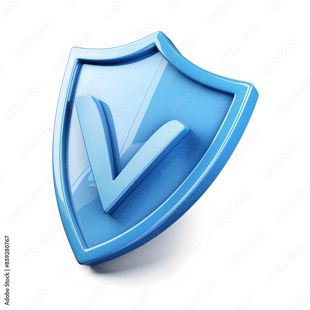 cartoon 3d Icon safety shield check mark perspective . Blue symbol security safety icon. Checkmark in minimalistic style. 3d vector illustration. white background cartoon 3d Icon safety shield check mark perspective . Blue symbol security safety icon. Checkmark in minimalistic style. 3d vector illustration. white background