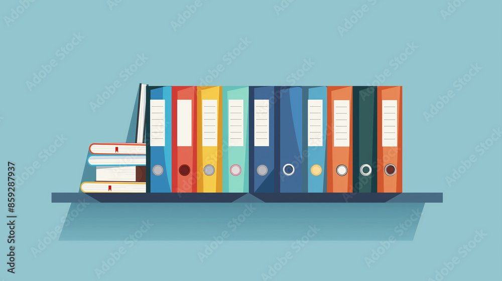 Business animation concept. Business Folder, office file. Document paper rack. Work archive. Business animation concept. Business Folder, office file. Document paper rack. Work archive.