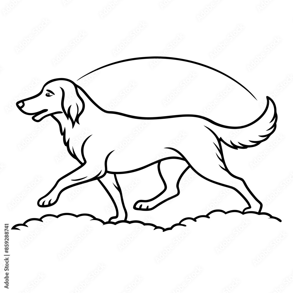 Fototapeta premium Dog breeds coloring pages