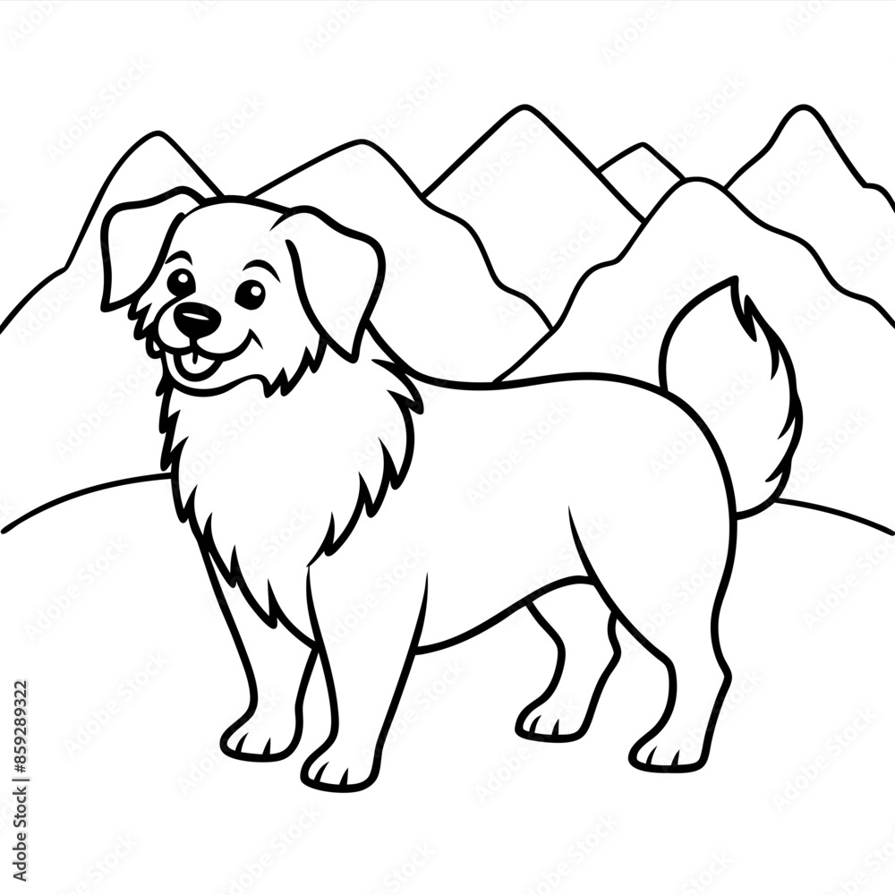 Obraz premium Dog breeds coloring pages