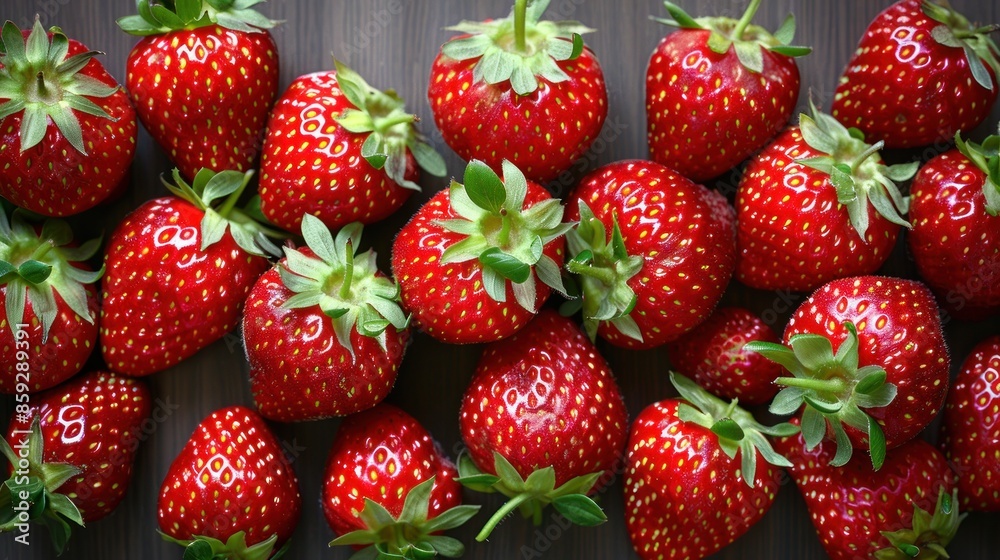 Close-up of fresh, red strawberries Close-up of fresh, red strawberries