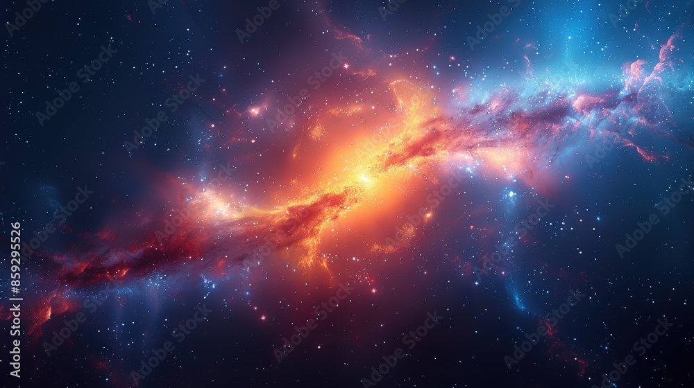 Fototapeta premium Breathtaking view of a galaxy with nebula and cosmic wonders