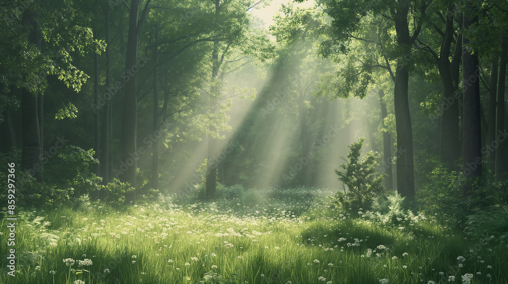 Obraz premium morning in the woods