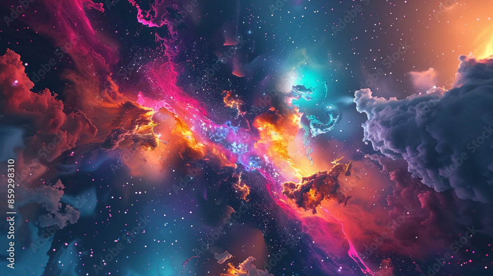 Colorful space galaxy cloud nebula. Colorful space galaxy cloud nebula.