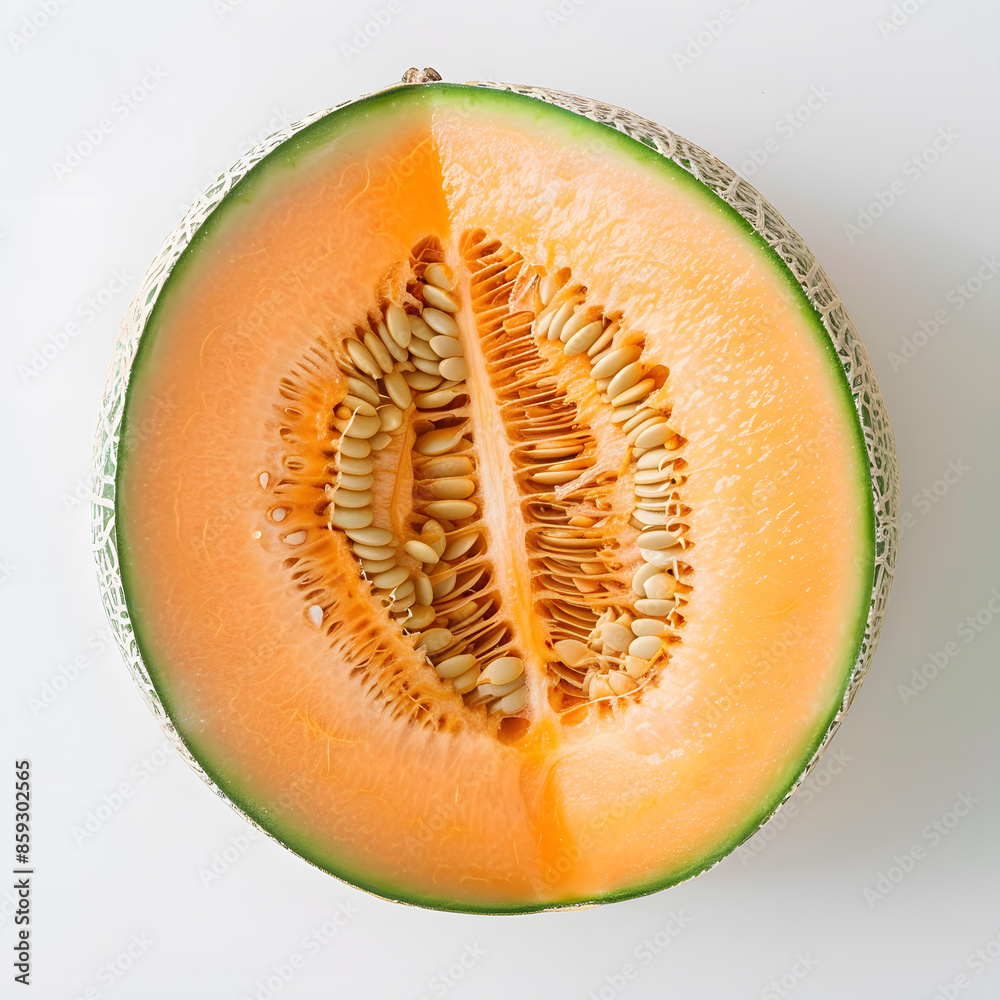 Cantaloupe melon isolated on white background Cantaloupe melon isolated on white background
