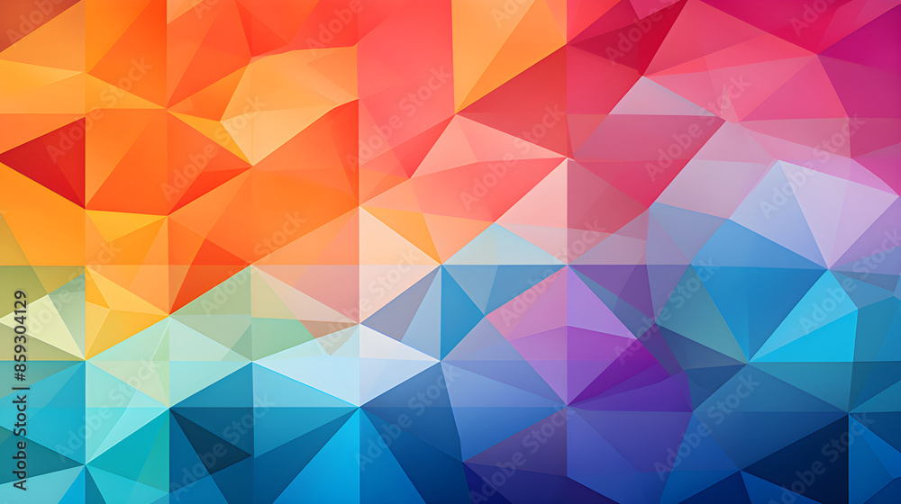 Enthralling Play of Abstract Geometric Shapes and Dazzling Colors: A Journey into Imagination