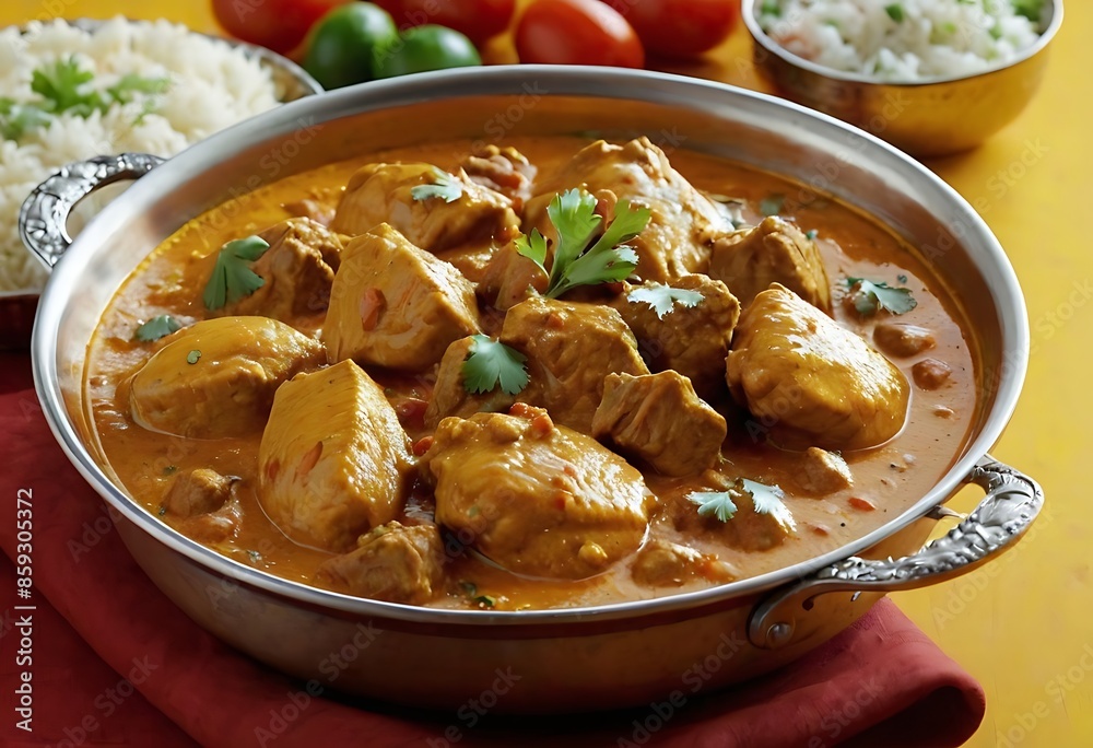 Delicious butter chicken curry, A tasty dish from Indian cuisine Delicious butter chicken curry, A tasty dish from Indian cuisine