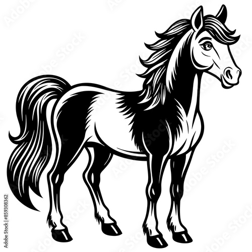 realistic-cartoon-horse