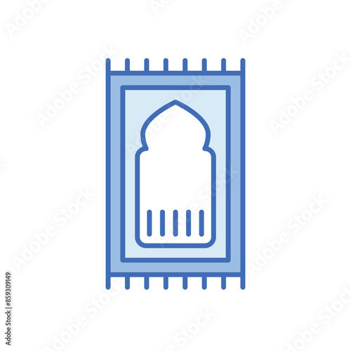 Prayer mat vector icon
