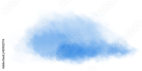 Fog or smoke. Blue smog clouds on floor, isolated transparent special effect. Morning fog over land or water surface, magic haze. PNG. 