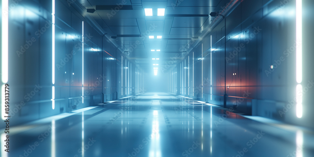 Abstract futuristic sci-fi background. Created with Generative AI technology.